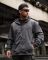 Military style windbreaker BORN OF WAR Death waits grey VT5634