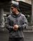 Military style windbreaker BORN OF WAR Death waits grey VT5634