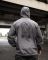 Military style windbreaker BORN OF WAR Death waits grey VT5634