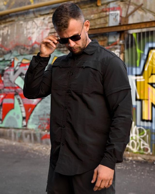 Тактична сорочка трансформер NON black ВМ4750