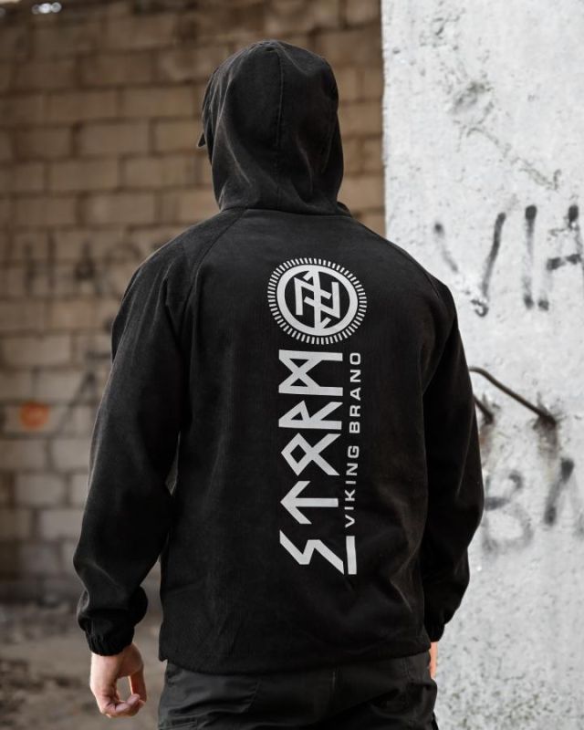 Олімпійка в стилі мілітарі BORN OF WAR Viking чорний ВМ4737