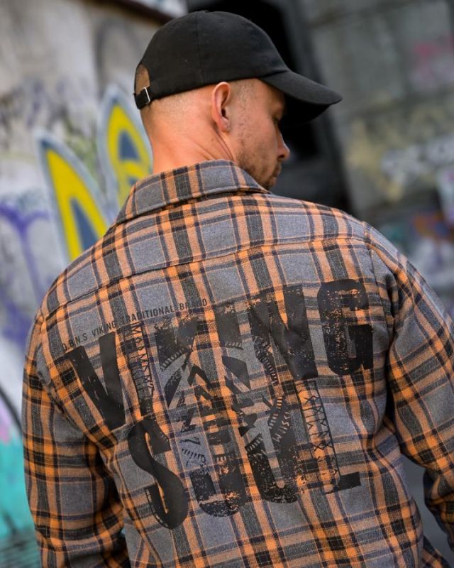 Рубашка в стилі мілітарі BORN OF WAR Viking grey РН4826