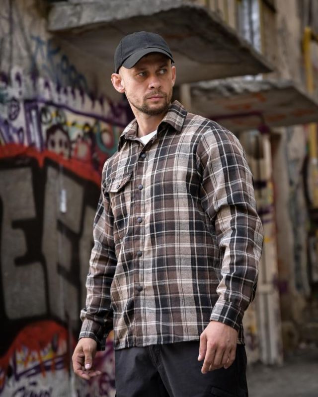 Рубашка в стилі мілітарі BORN OF WAR P1-sun brown РН4840