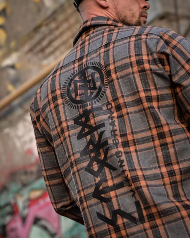 Клітчаста сорочка Руны grey РН4825