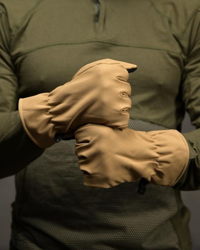 Тактичні рукавички Softshell Coyote койот ВТ4743