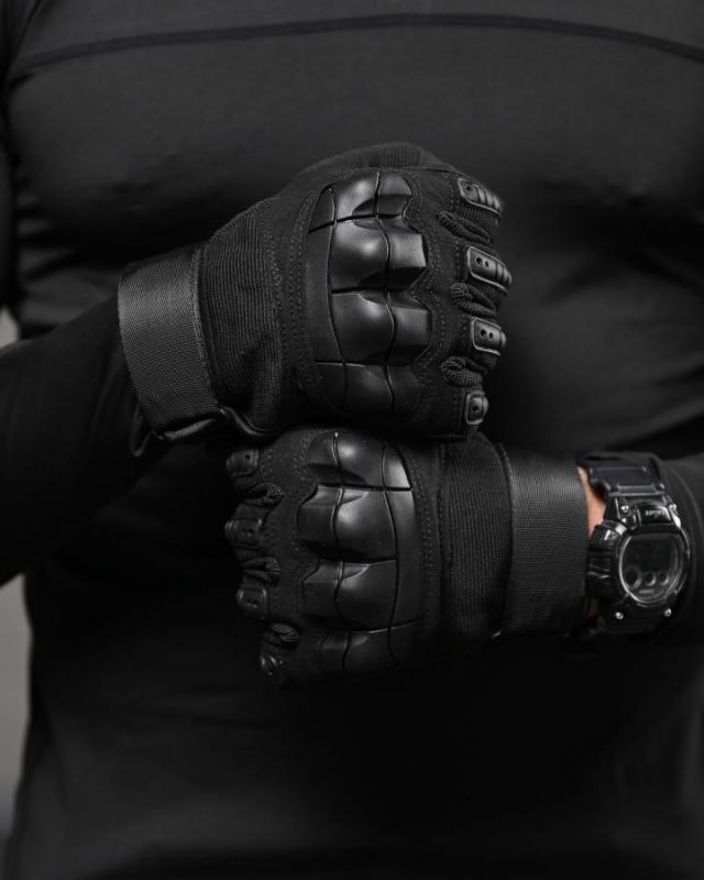 Тактичні захисні рукавички Full Finger Black ВТ4747