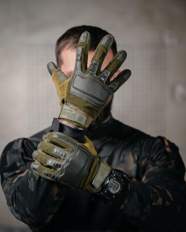 Тактичні рукавички Wallizard Tactical Стрілкові oliva ВТ7466
