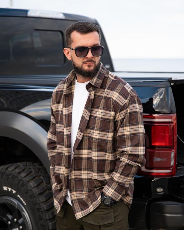 Рубашка оверсайз MANTIS® WORKMAN SHIRT- Chestnut Plaid ВТ4716