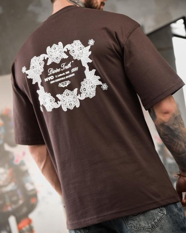 Футболка oversize NYC бордо ТР6871