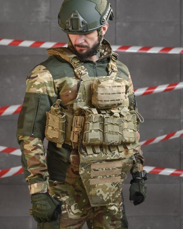 плитоноска 4 швидких скидання Cordura піксель НП5128