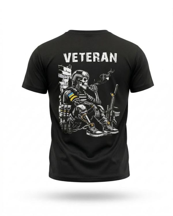 Тактична футболка SELION Veteran чорна ДЛ7221