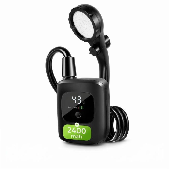 Переносний акумуляторний душ з силіконовим шлангом electric outdoor shower 2400mAh ДЛ7232