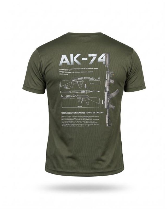 Тактична футболка SELION АК-74 олива РН2541