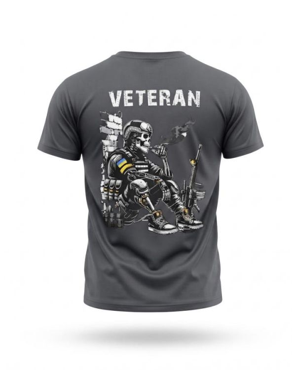 Тактична футболка SELION Veteran серая ДЛ7221