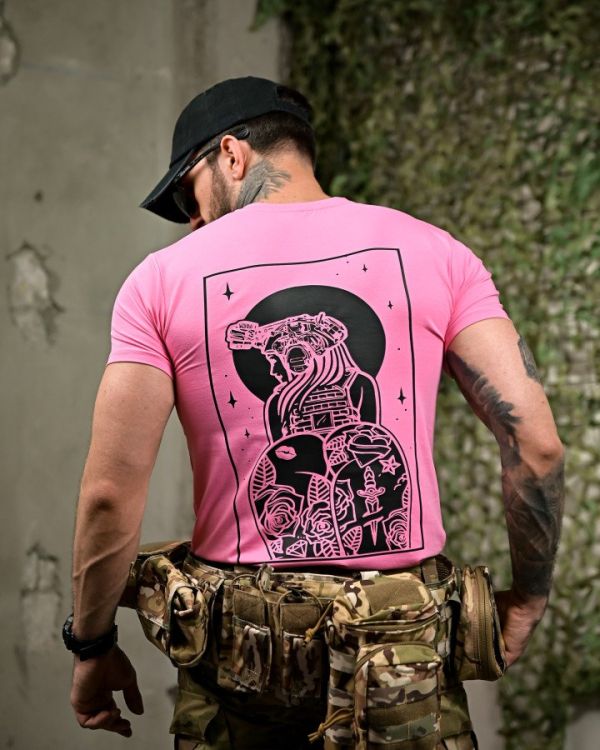 хлопкова футболка Girl pink ПП7758