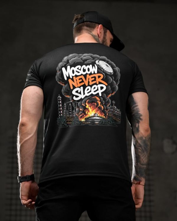 Тактична футболка SELION Never sleep black ВТ4673