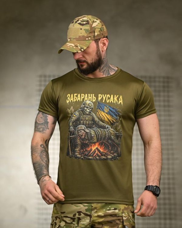 Тактична футболка BORN OF WAR забарань русака олива РН2547