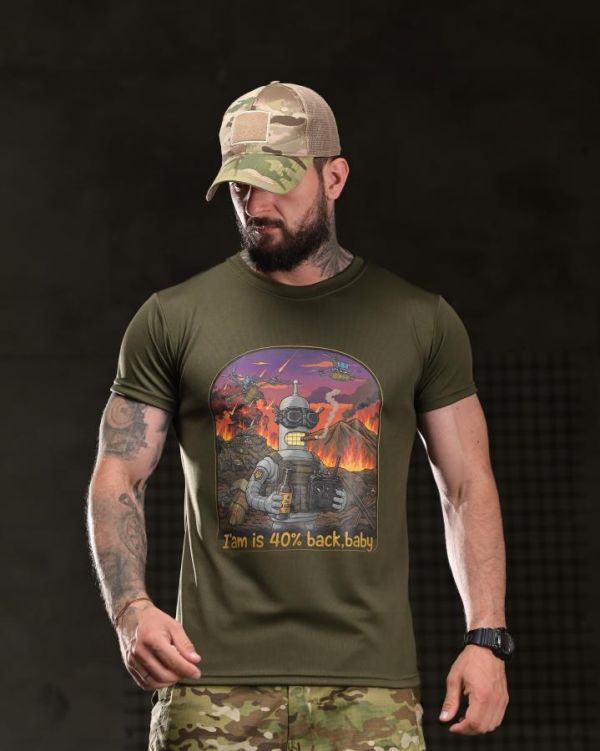 Тактична футболка BORN OF WAR I’m back oliva ВТ4754