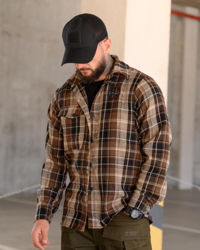 Клітчаста сорочка Руны brown РН4836