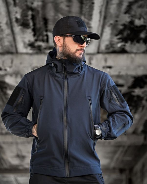 Тактична куртка Soft Shel синя ВТ6474