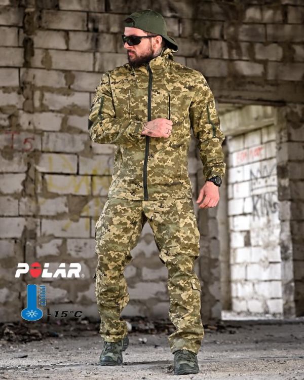Тактичний костюм гірка retouch на флісі піксель ВТ7681