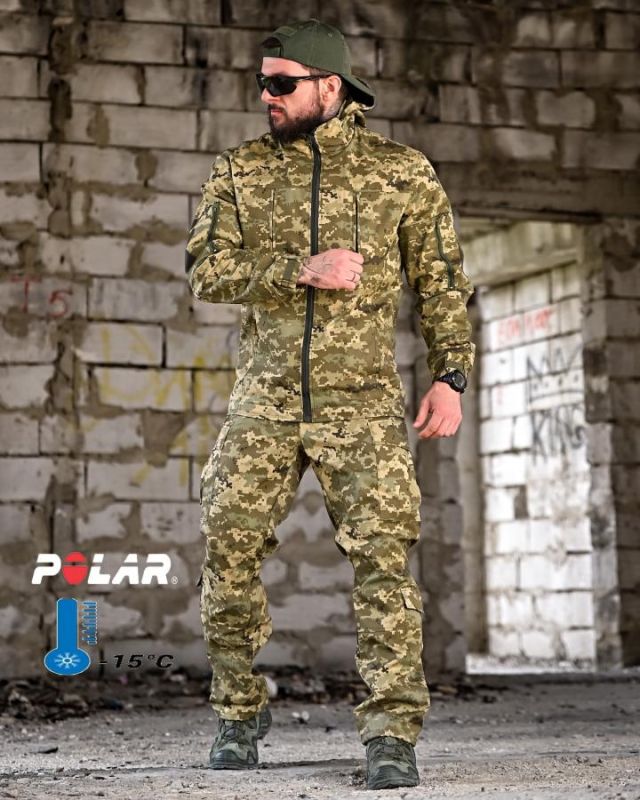 Тактичний костюм гірка retouch на флісі піксель ВТ7681