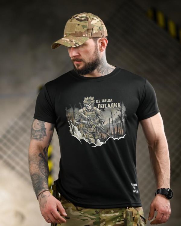Тактична футболка BORN OF WAR Посадка black ВТ4718