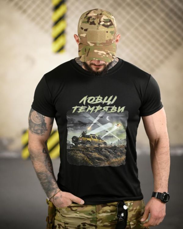 Тактична футболка BORN OF WAR Ловці темряви Black ВТ4724