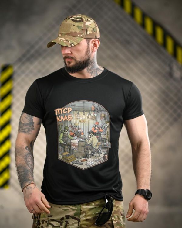 Тактична футболка BORN OF WAR ПТСР клаб black ВТ4726