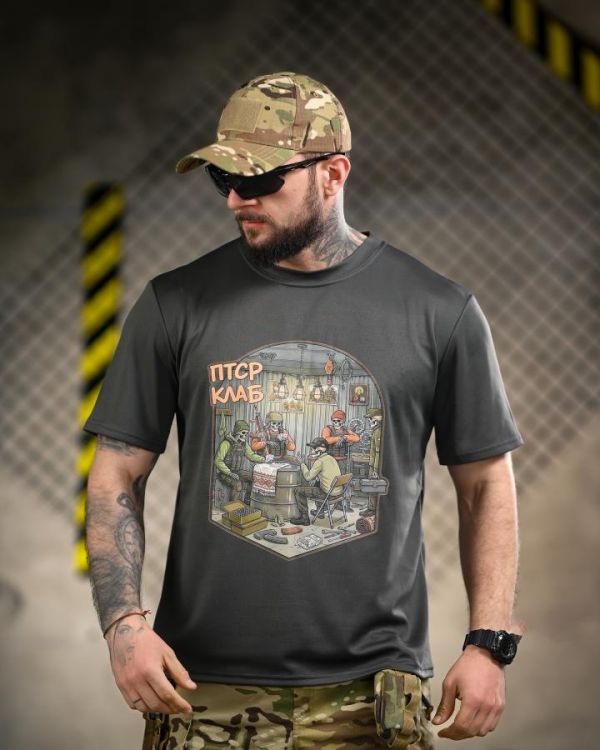 Тактична футболка BORN OF WAR ПТСР клаб grey ВТ4732