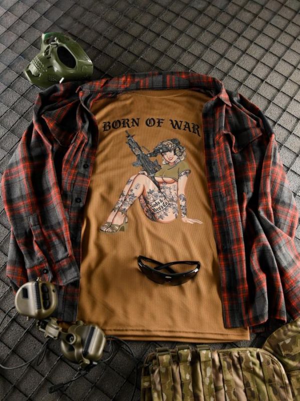 Тактична футболка BORN OF WAR woman cayot ВТ4712