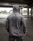 Military style windbreaker BORN OF WAR Death waits grey VT5634