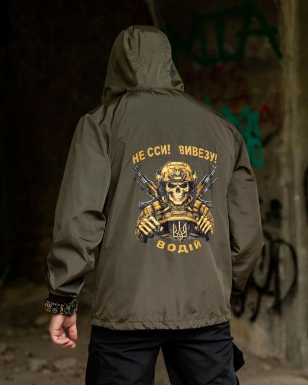 Вітровка в стилі мілітарі BORN OF WAR Водій олива ВТ5440