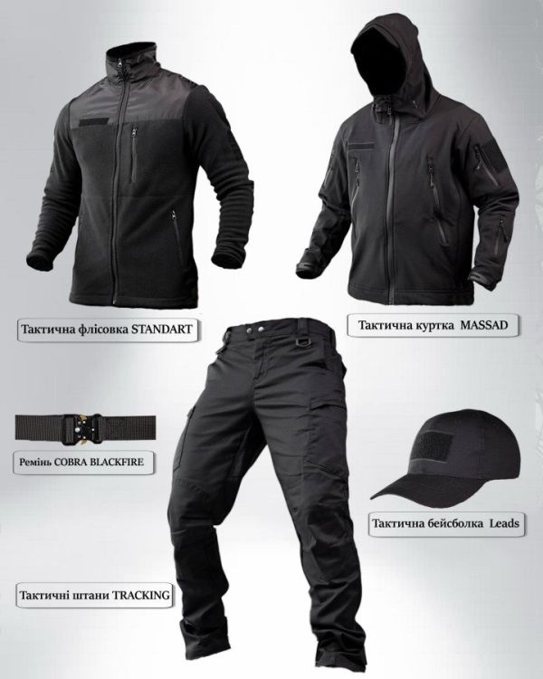 Тактичний костюм POLICE 5в1 чорний ПП7863