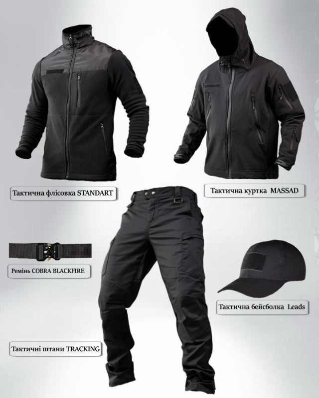 Тактичний костюм POLICE 5в1 чорний ПП7863