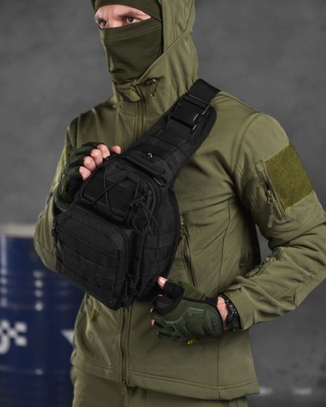 тактична сумка нагрудна triada BLACK